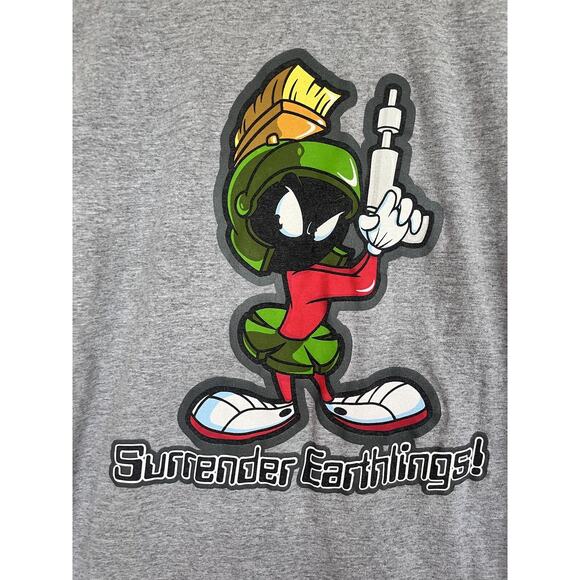 Marvin The Martian T-Shirt USA Gray Warner Bros 1999 / 90s Loony Tunes Vintage S - Picture 3 of 6